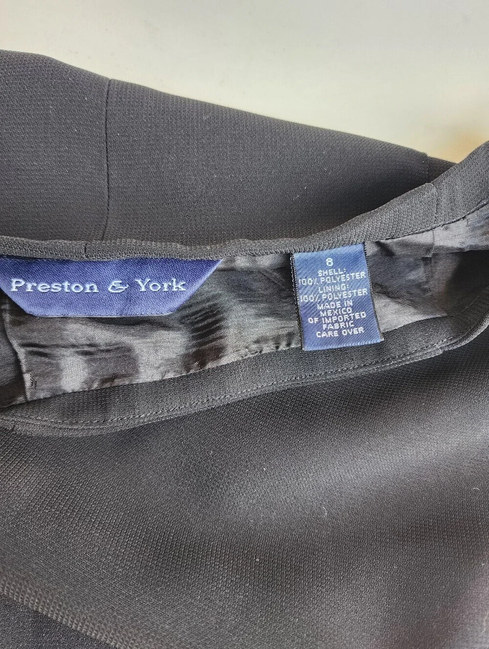 Preston & York Womens Black Pencil Skirt Lined Business Professional Sz 8